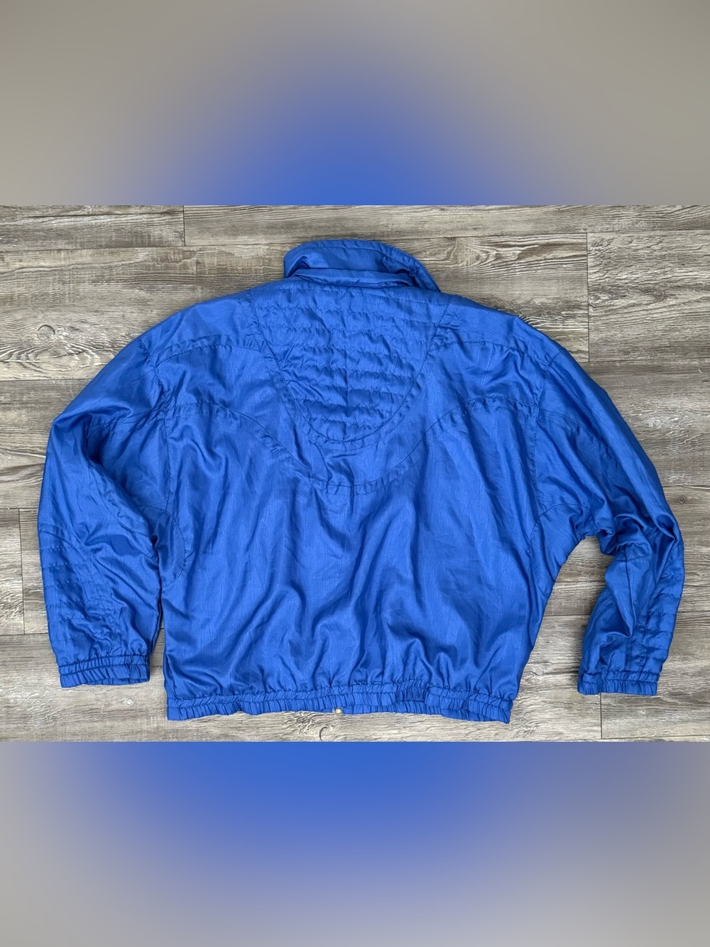 Vintage Tail Blue Windbreaker Tracksuit Jacket Pants Set M 80s 90s - Picture 3 of 11